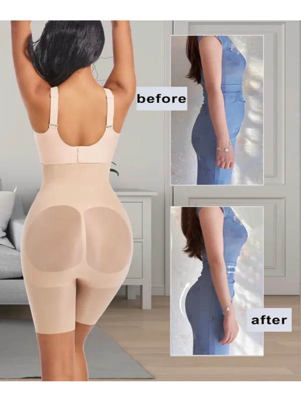 NEW Shapewear Tummy Control Shorts Comfort High Waisted Thigh Slim Seamless L - Image 8