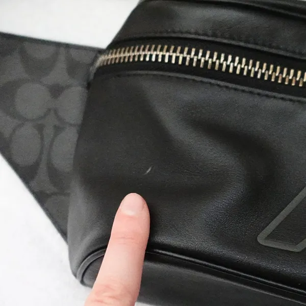 RARE Coach x Star Wars Black Leather Logo Unisex Adjustable Belt Bag - Image 7