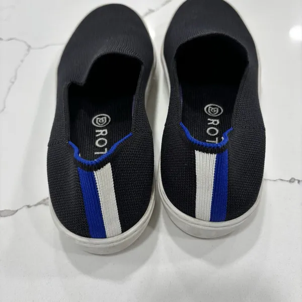 Rothys Sneakers Womens Size 7 Navy Blue Knit Slip On Shoes Loafers Original - Image 3