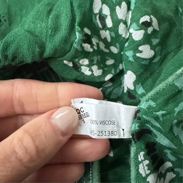 Poupette St Barth Green Floral Midi Dress - Image 5