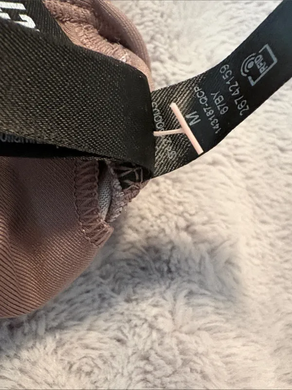 PINK NWOT Checkerboard Bralette in Dark Beige and Black Size M - Image 7