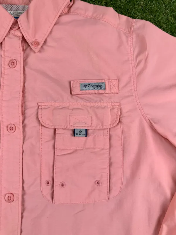 Columbia Sportswear pink long sleeve button up Shacket - Image 3