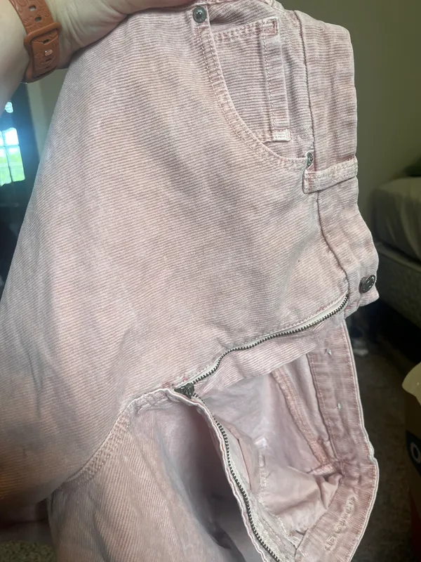 American Eagle Outfitters Moms Jeans Size 16 Pink Samon Color - Image 5