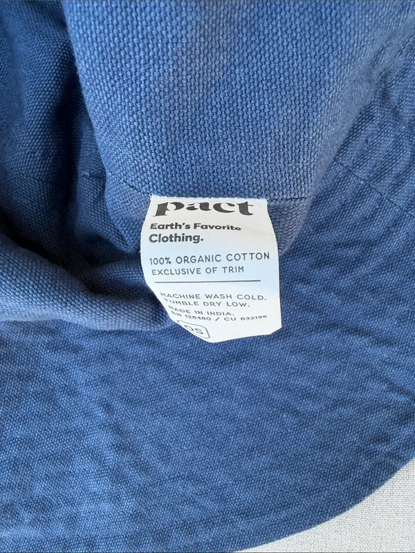 Pact Organic Cotton Navy Blue Wide-Brim Sun Hat NEW - Image 4
