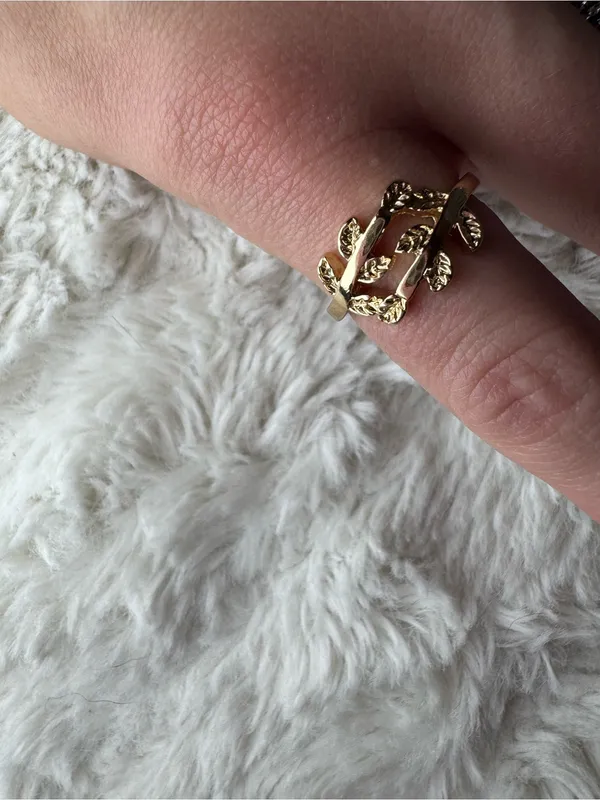 Gold Leaf Wrap Ring - Women Jewelry - Image 2