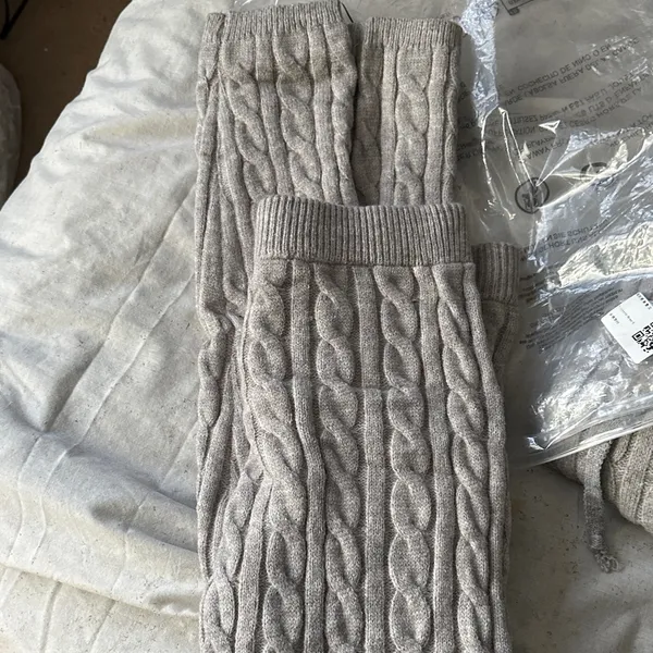 Grey Cable Knit Jumpsuit - Image 6