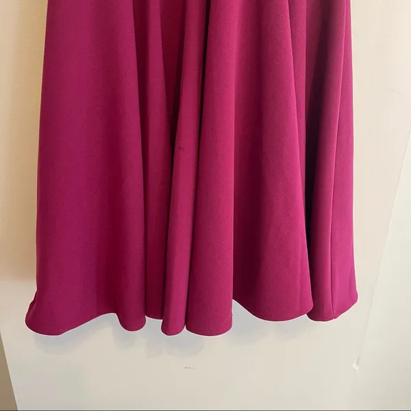 Lulu's The Way You Look Tonight Magenta Halter Skater Dress Size XS - Image 4