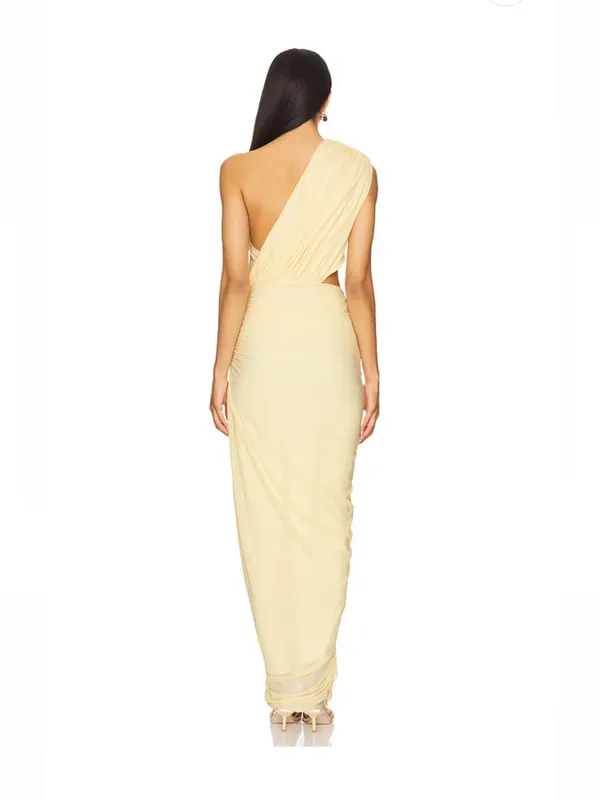 Superdown Juliet Midi Dress in Baby Yellow - Image 4