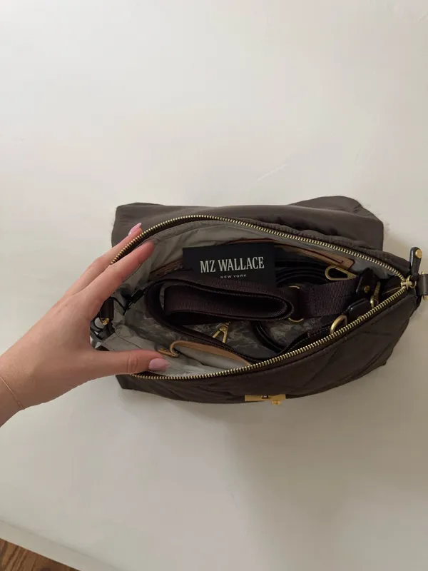 MZ Wallace Bag Shearling / Walnut Crosby Lock Shoulder - Image 3