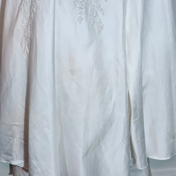 Lulus White Strapless Wedding Dress with Beaded Embroidery NWT Size 12 - Image 6