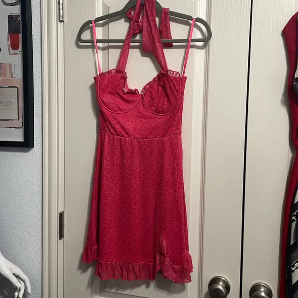 NWT Windsor Oh My Darling Floral Halter Mini Dress Coquette Party Valentine's - Image 3