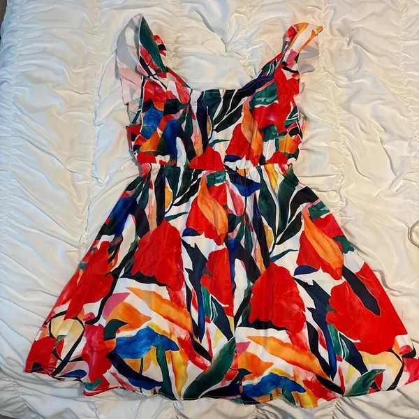tropical mini dress - Image 2