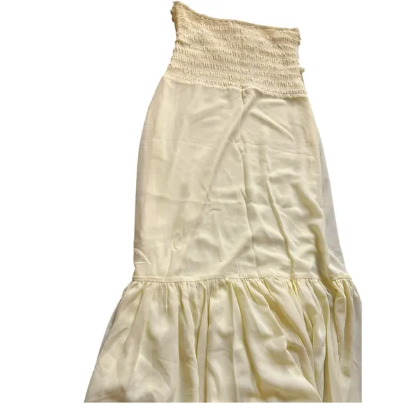 NWT - Meshki Olivette Strapless Chiffon Maxi Dress in Lemon Sherbert- Size M - Image 14