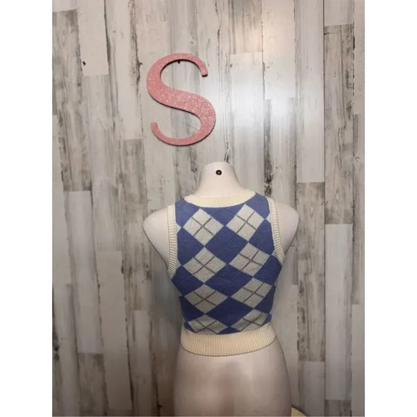 Hollister Argyle Cream with Blue Diamond - Image 3