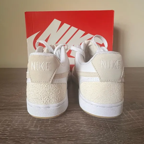 New Nike Court Vision Low White and Cream Sneakers (Women) Size 6.5M - Image 4