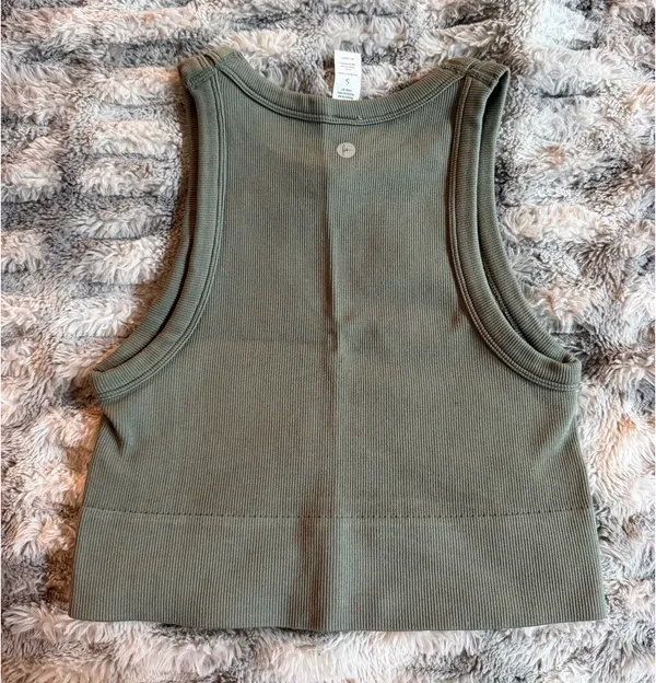 90 Degrees by Reflex Seamless Rib Tank - Sage Green S - Image 2