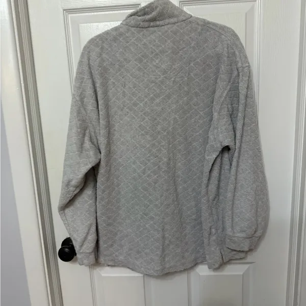 Columbia quilted textured 1/4 zip pullover‎ women’s XL grey - Image 4