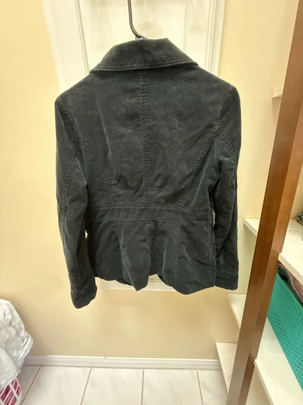Mossimo Supply Co. Women's Black Corduroy Pea Coat Jacket Size S - Image 4