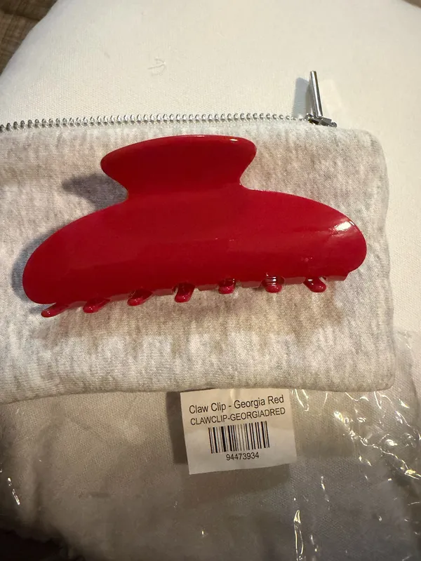 PARKE Claw Clip with Pouch Georgia Red NIP - Image 6