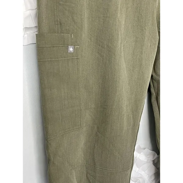 Figs Scrub Pants Men's 2XL Green Axim Cargo Elastic Waist Technical Medical - Image 3