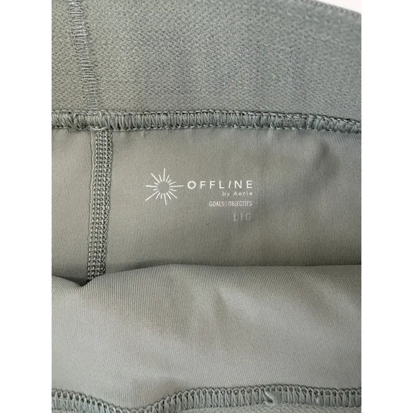 OFFLINE by Aerie Sage Green Pleated Tennis Skirt Logo Goals Skort Large NWT‎ - Image 5