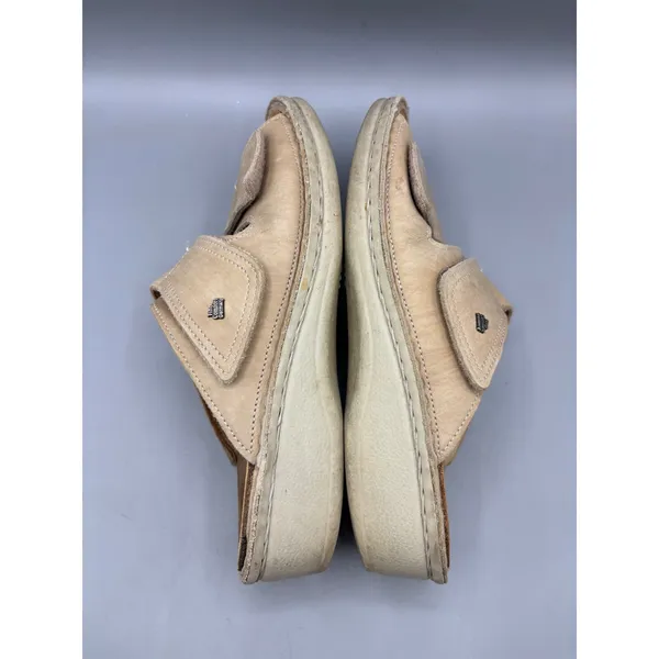 Finn Comfort 37 Sandals Leather Beige Adjustable‎ Strap Slides Comfort Shoes - Image 6