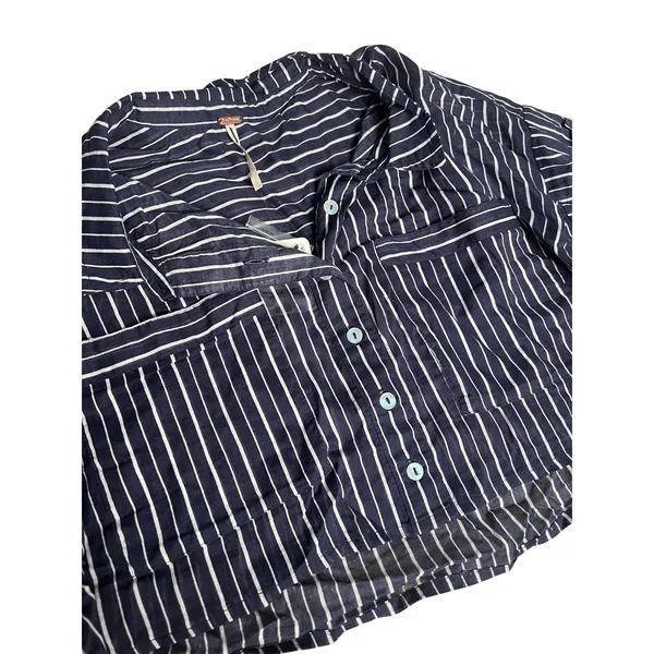 Free People Prepped and Ready Skort Set Size Small Navy‎ Blue Stripe NWT NEW - Image 5
