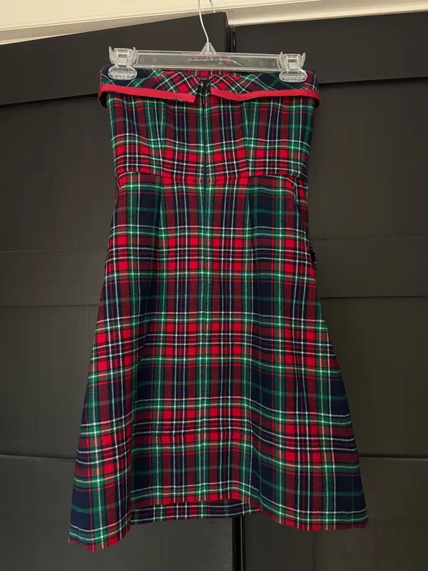 Vineyard Vines Plaid Strapless Dress - Image 2
