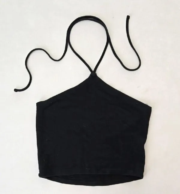Brandy Melville Black Halter Neck Top - Image 2