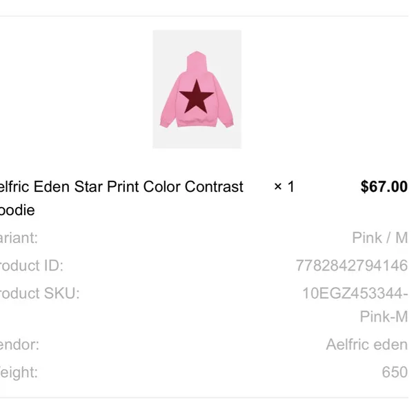 Aelfric Eden Hoodie Star Pink - Image 4