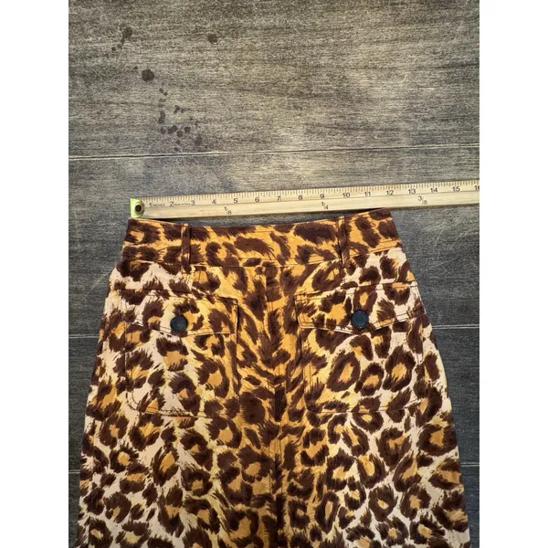 Kate Spade Panthera Canvas Midi Skirt Pockets‎ Linen Cotton Giraffe Print $228 - Image 8