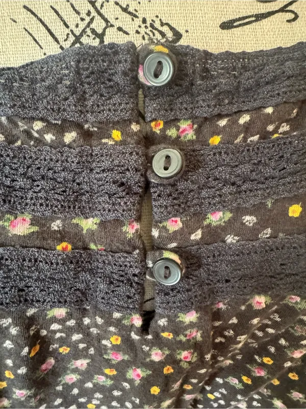 Aerie‎ 2010 Floral Cami Tank Top M Lace Crochet Ditsy Y2K Boho Coquette - Image 11