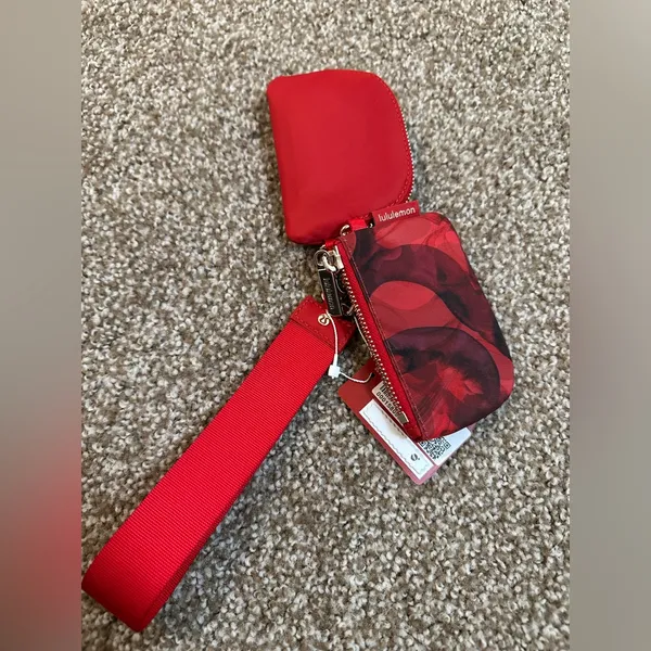 NWT Lululemon Lunar New Year Dual Pouch Wristlet - Lunar Plumes Mini Red Multi - Image 7