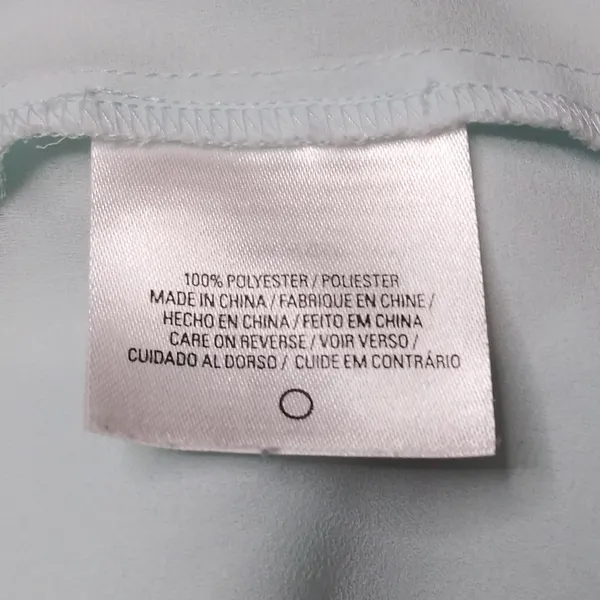 Tahari Aqua Split-Neck Blouse Sz M - Image 6