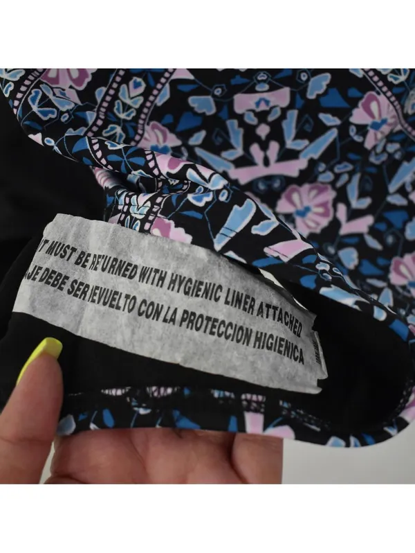 Mossimo Pink Blue Black Floral Criss Cross Back One Piece Swimsuit Size Medium - Image 8