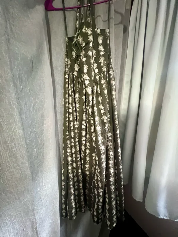 Floral Dress Green Size L - Image 3