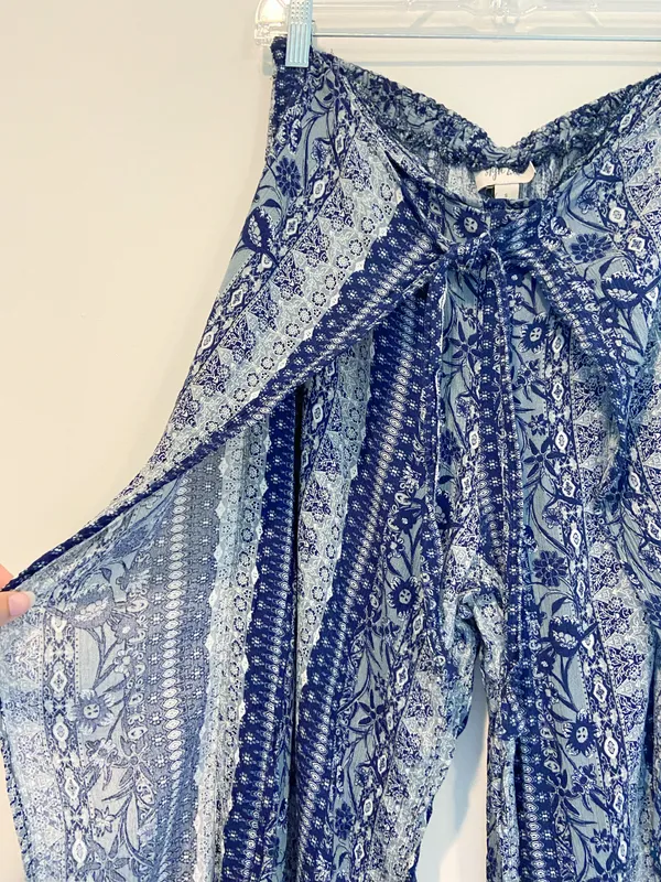 Style & Co Blue And White Printed Pants - Image 3