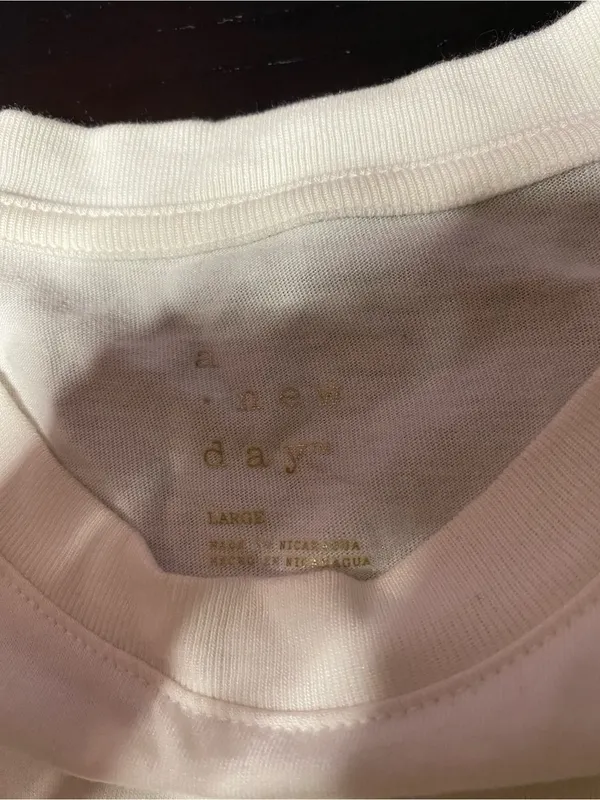 a new day Cream Short Sleeve Crew Neck Tee - Image 2