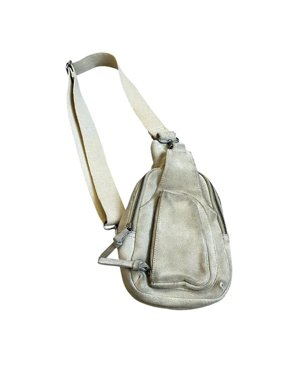 Free People Hudson Suede Sling Bag Cow Hide Suede Leather Travel Boho - Image 2