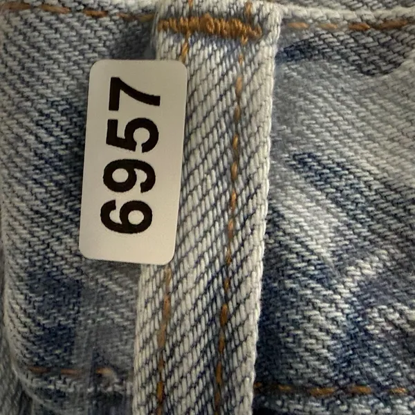 Denim Forum The 90s Mid-Rise Cargo Mini‎ Skirt Light Wash Blue Cotton Size 23 - Image 11