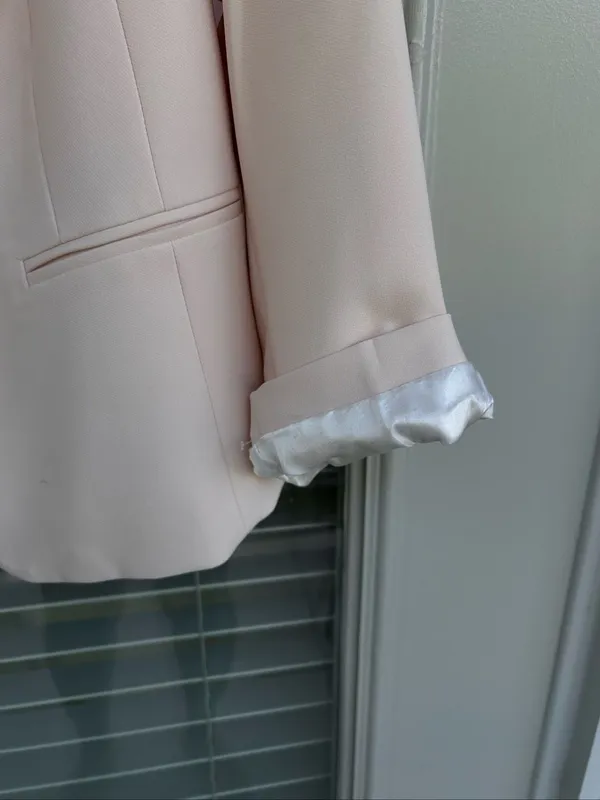 NWT Kensie Long Sleeve Blazer Light Pink Size M - Image 10