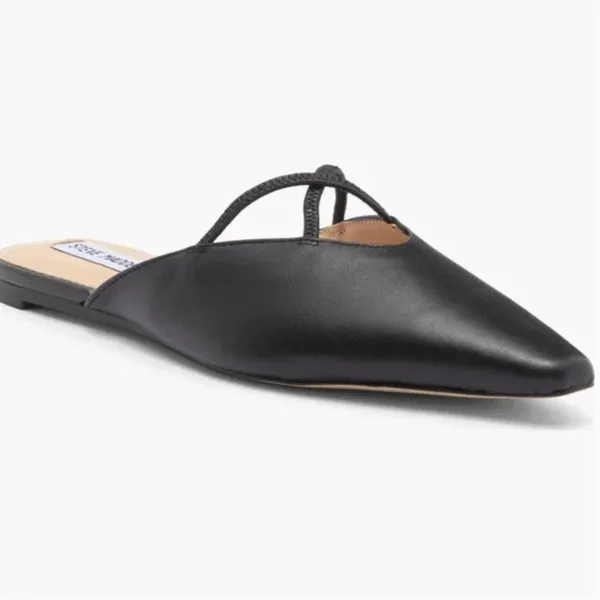 NEW Pammie Mule (Women) 8M, BLACK LEATHER Slip On - Image 3