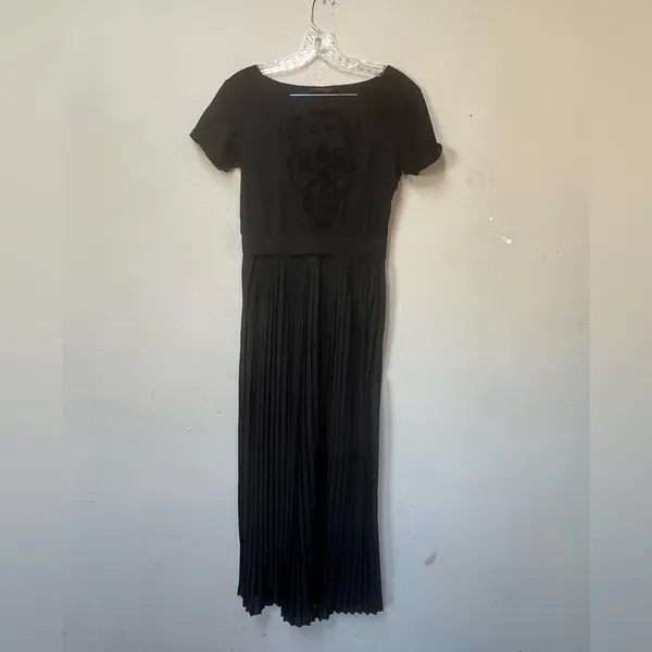 Motel Rocks Skull Maxi Dress Whimsigoth 90s Witchy Gothic M - Image 6