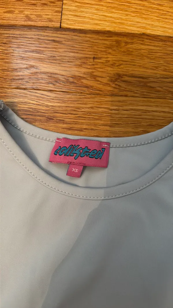 Edikted Light Blue Short Sleeve Top - Image 2