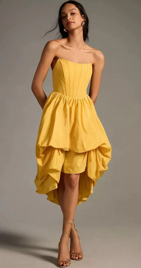 Anthropologie NWT By Corset High-Low Bubble Dress. Size Large - Image 2
