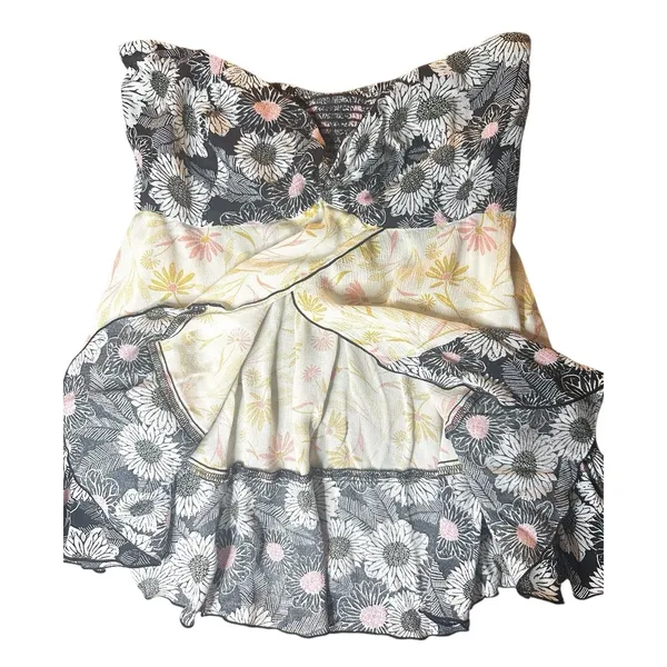 Intimately Free People Floral Summer Scarf Bandeau Top Small Mixed Print Smocked - Image 2