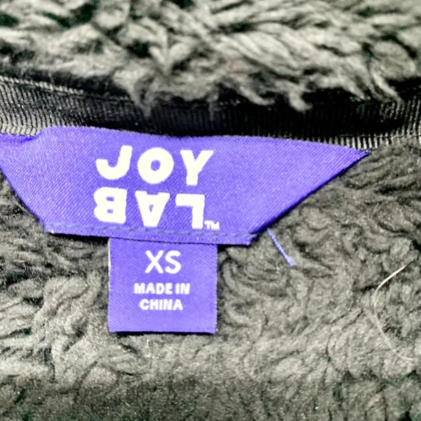 Joy Lab Jacket Women Size XS‎ Collared Sherpa Quilted Sleeve Full Zip Cropped - Image 3