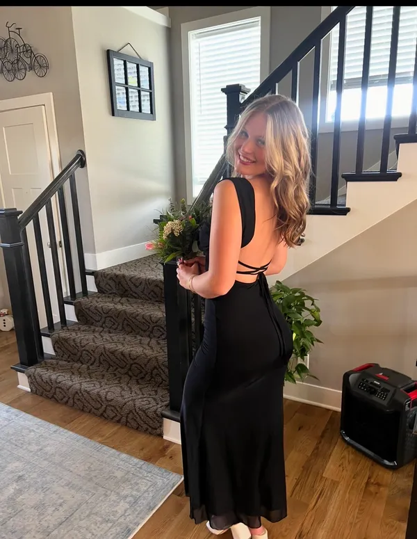 Beginning Boutique Beverley Black Mesh Maxi Dress - Image 3