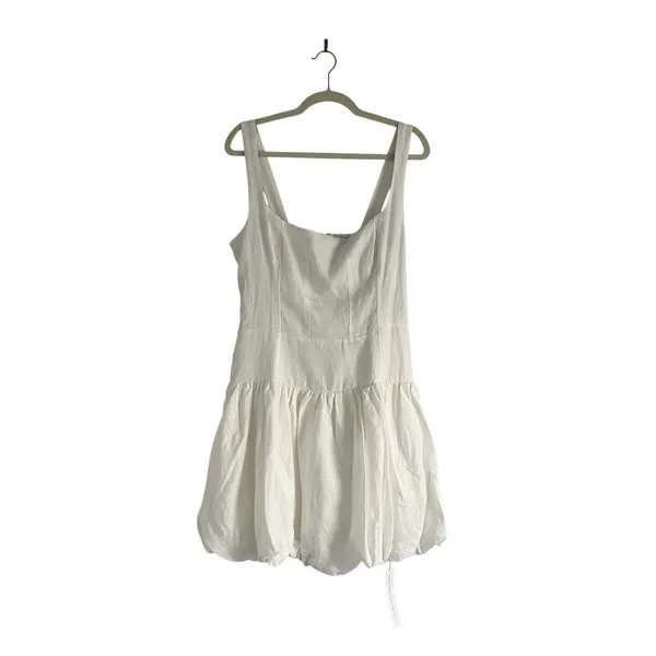 NWT Reformation Delia Linen Dress White Size 12 - Image 2
