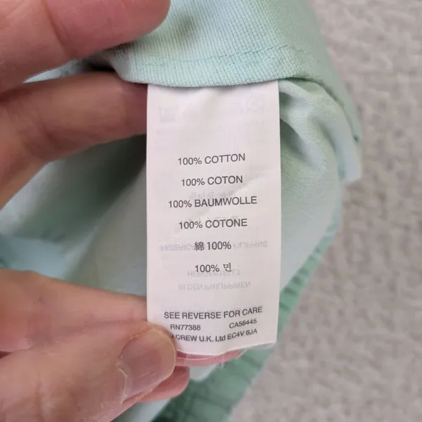 J.Crew Mint‎ Green 100% Cotton Elastic Waist Shorts Style 01850 Womens Medium - Image 4